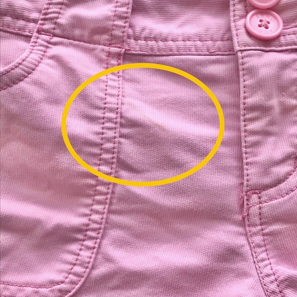 AEROPOSTALE Low-Rise Canvas Shorty Shorts w/ Pockets Pink & Light Blue size 1/2 - Picture 7 of 7